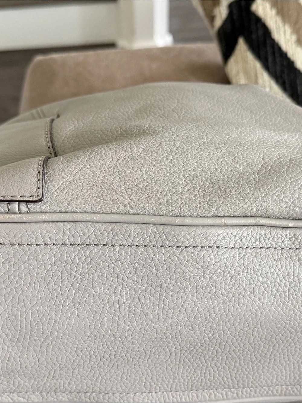 Michael Kors Silver Metallic Leather Hobo Shoulder Bag Large